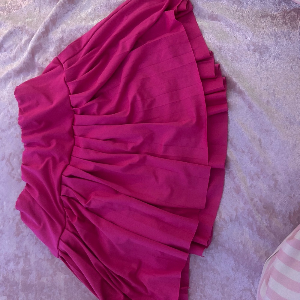 Pink tennis skirt